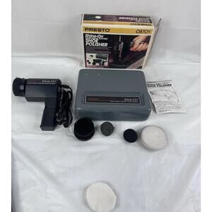 Vintage Presto Shine On Home Travel Electric Shoe Polisher In Case 08701